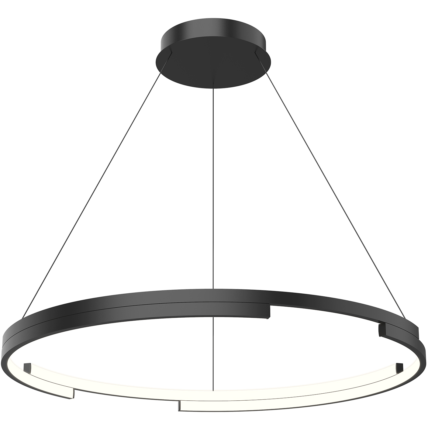 Kuzco Lighting PD52732 BK Anello Minor Pendant Ceiling Light in Black